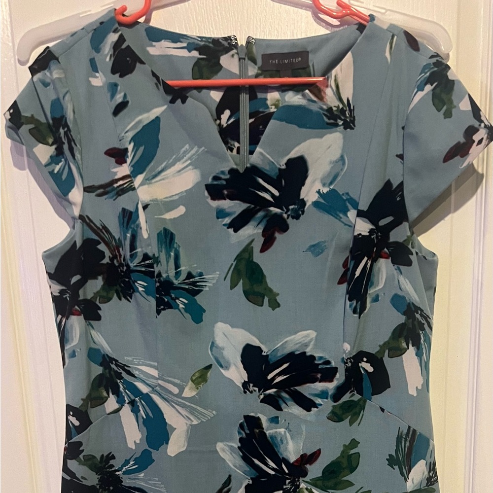 The Limited Floral Dress in Blue and Green